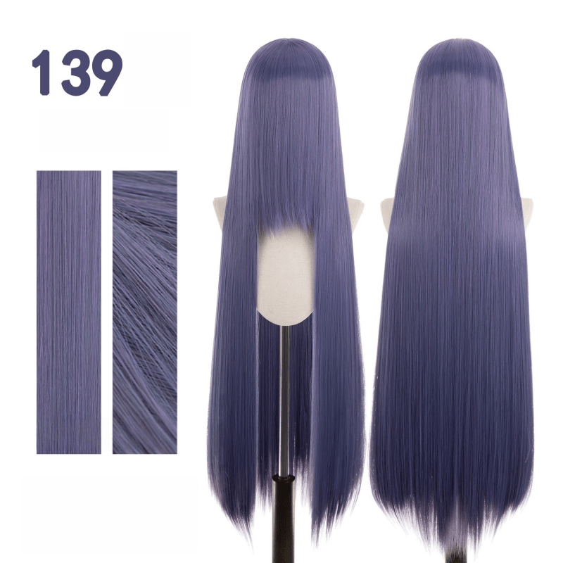 【More Volume】24 Colors Purple 100cm 32cm Basic Cosplay Wigs - lemailwigs