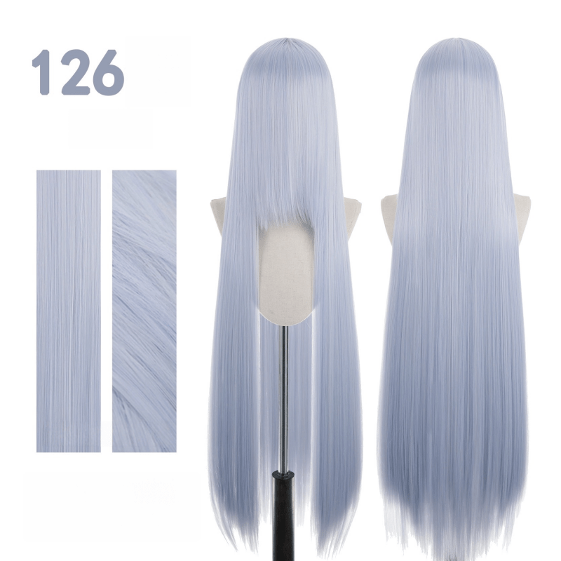 【More Volume】24 Colors Purple 100cm 32cm Basic Cosplay Wigs - lemailwigs