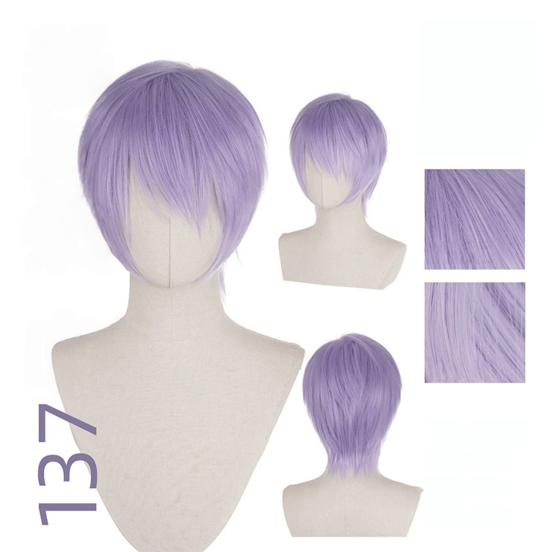 【More Volume】24 Colors Purple 100cm 32cm Basic Cosplay Wigs - lemailwigs