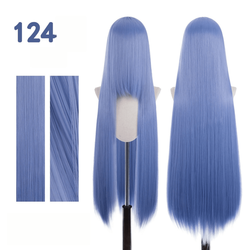 【More Volume】24 Colors Purple 100cm 32cm Basic Cosplay Wigs - lemailwigs
