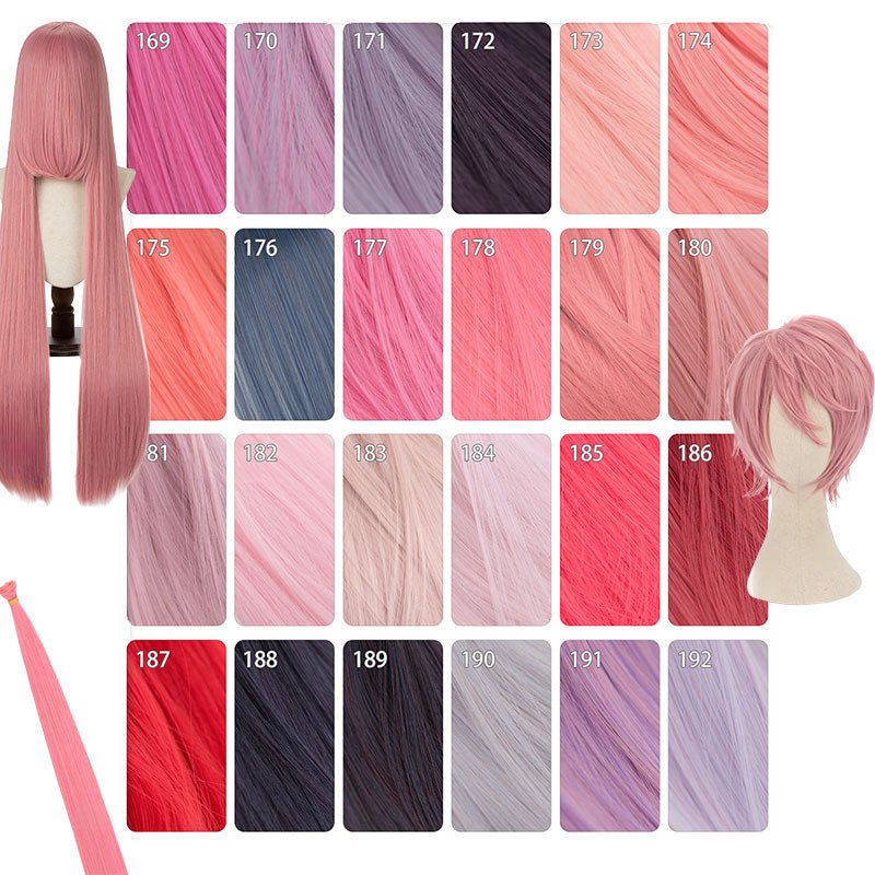 【More Volume】24 Colors Sakura Pink Purple 100cm 32cm Basic Cosplay Wigs - lemailwigs