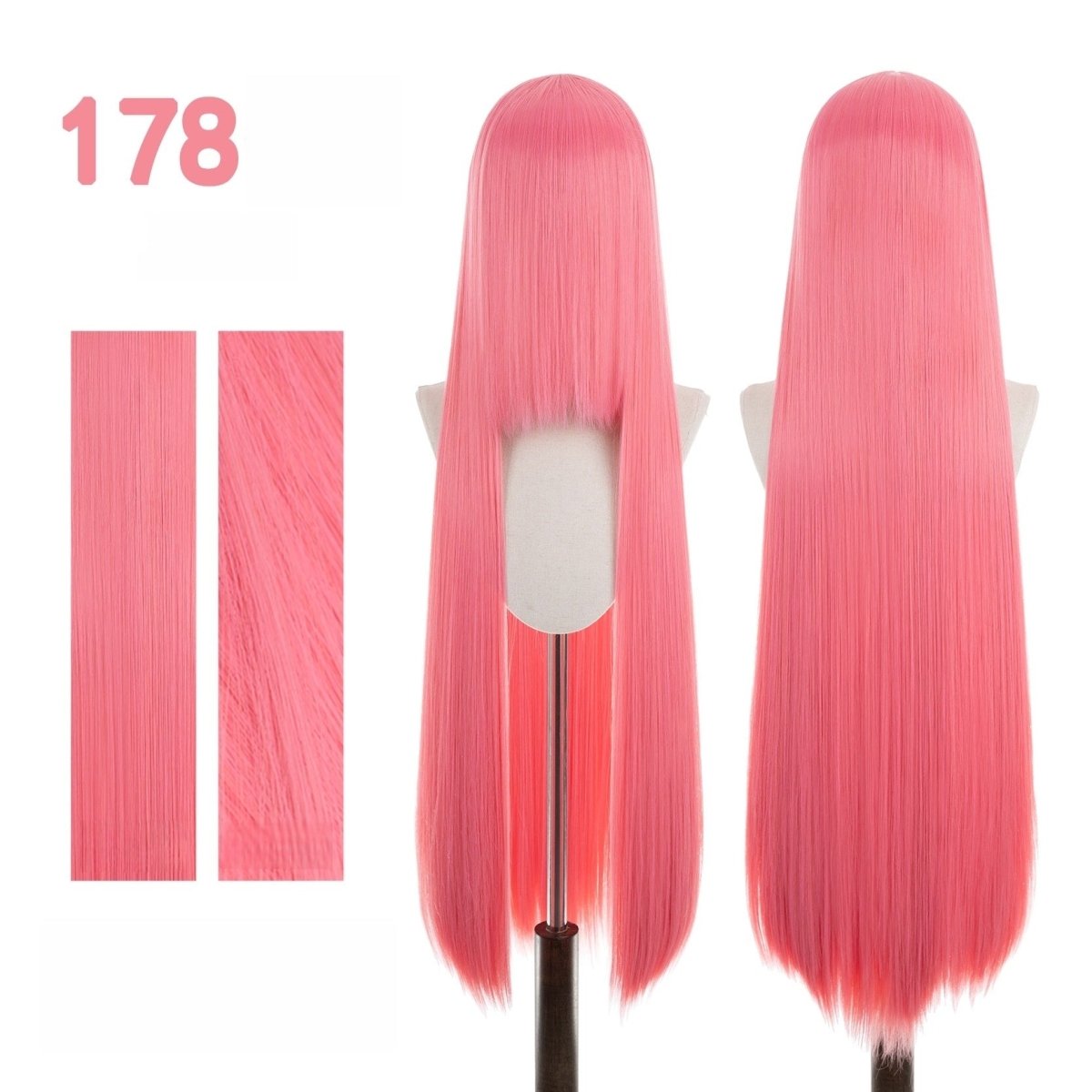 【More Volume】24 Colors Sakura Pink Purple 100cm 32cm Basic Cosplay Wigs - lemailwigs