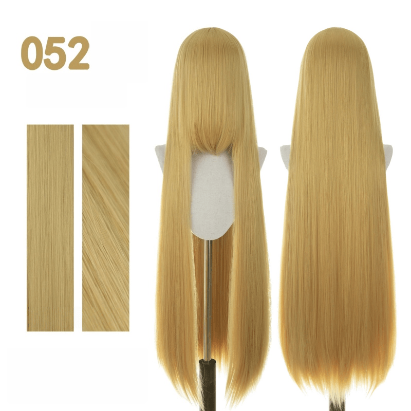 【More Volume】24 Colors Yellow Orange 100cm 32cm Basic Cosplay Wigs - lemailwigs