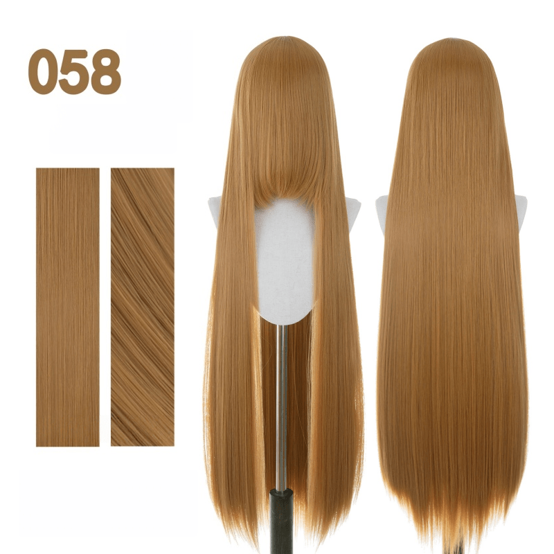 【More Volume】24 Colors Yellow Orange 100cm 32cm Basic Cosplay Wigs - lemailwigs