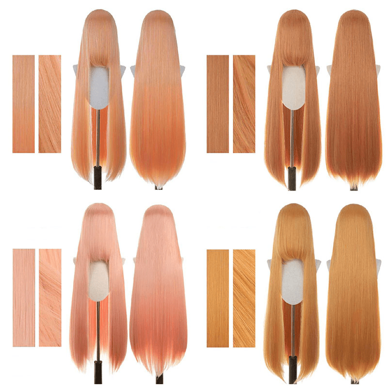 【More Volume】24 Colors Yellow Orange 100cm 32cm Basic Cosplay Wigs - lemailwigs