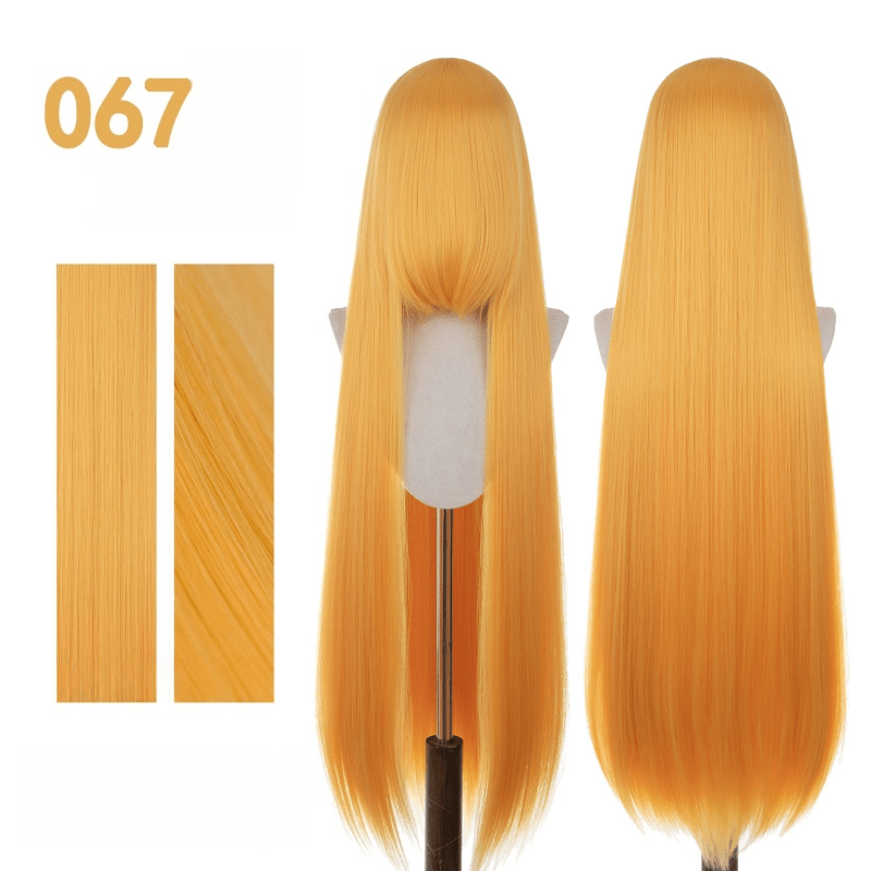 【More Volume】24 Colors Yellow Orange 100cm 32cm Basic Cosplay Wigs - lemailwigs