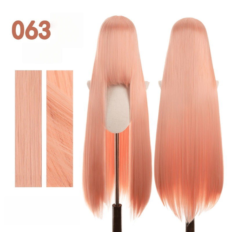 【More Volume】24 Colors Yellow Orange 100cm 32cm Basic Cosplay Wigs - lemailwigs