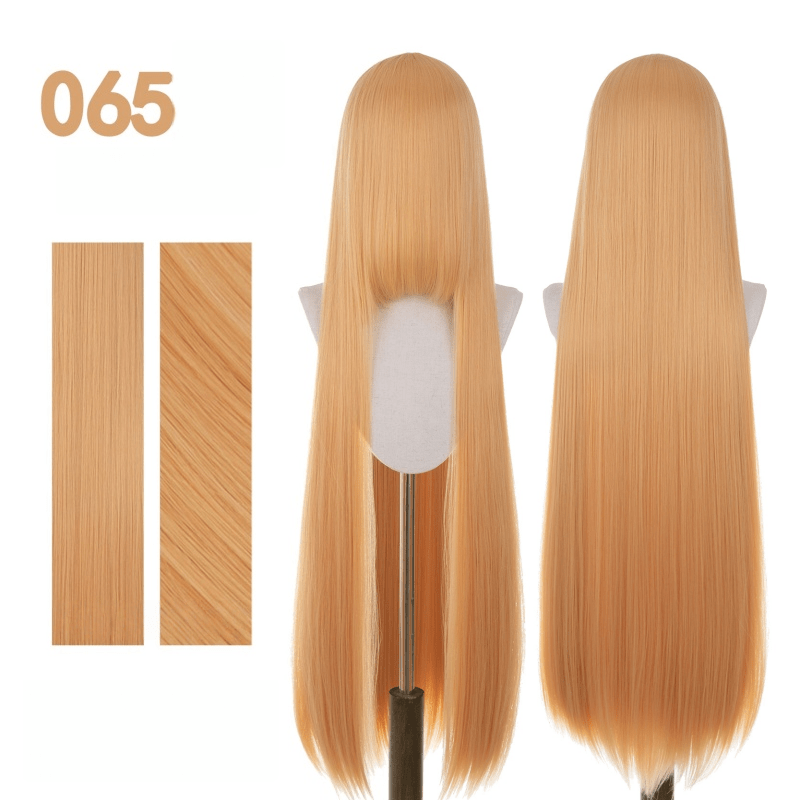 【More Volume】24 Colors Yellow Orange 100cm 32cm Basic Cosplay Wigs - lemailwigs