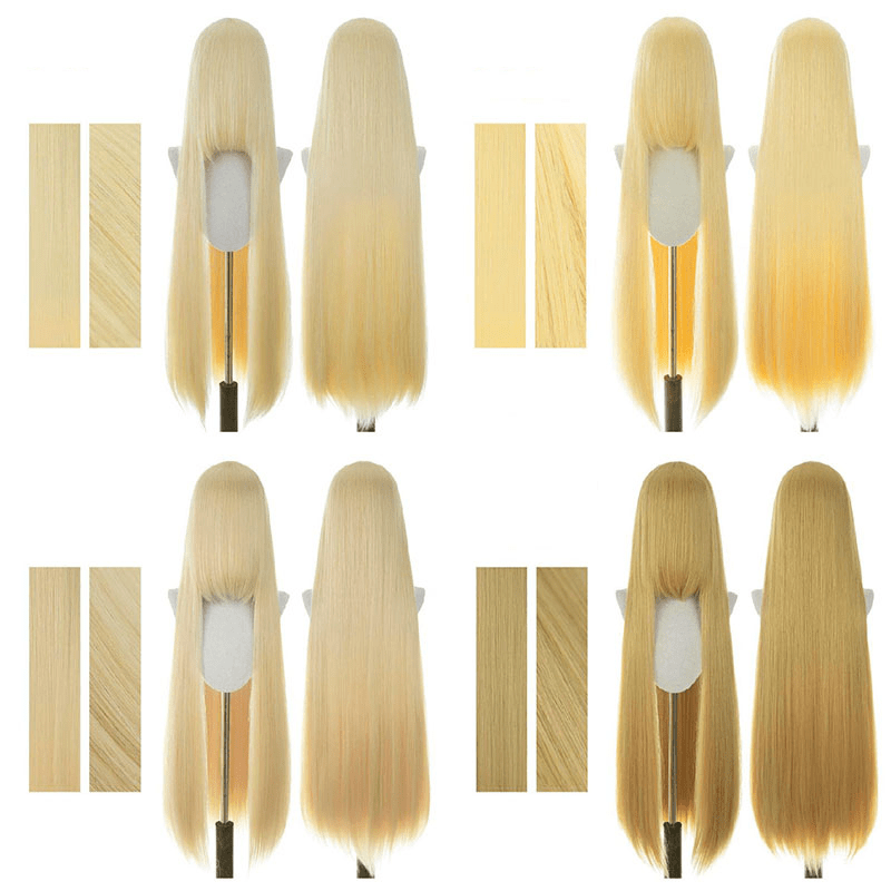 【More Volume】24 Colors Yellow Orange 100cm 32cm Basic Cosplay Wigs - lemailwigs