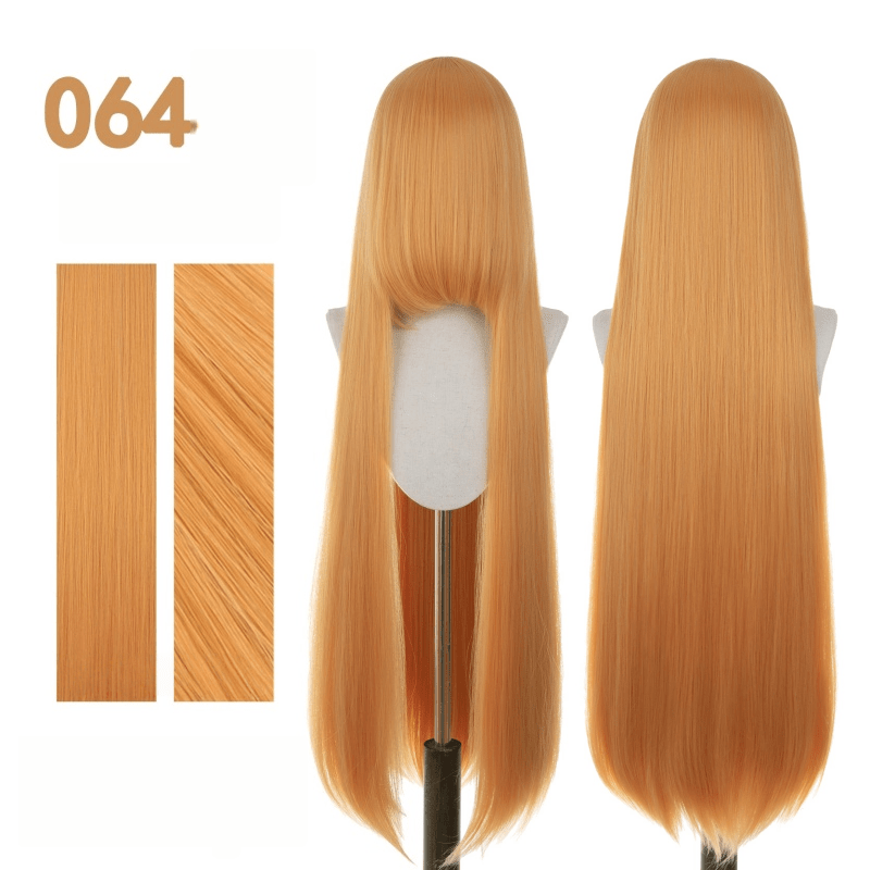 【More Volume】24 Colors Yellow Orange 100cm 32cm Basic Cosplay Wigs - lemailwigs