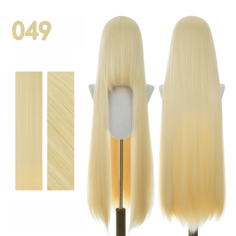 【More Volume】24 Colors Yellow Orange 100cm 32cm Basic Cosplay Wigs - lemailwigs