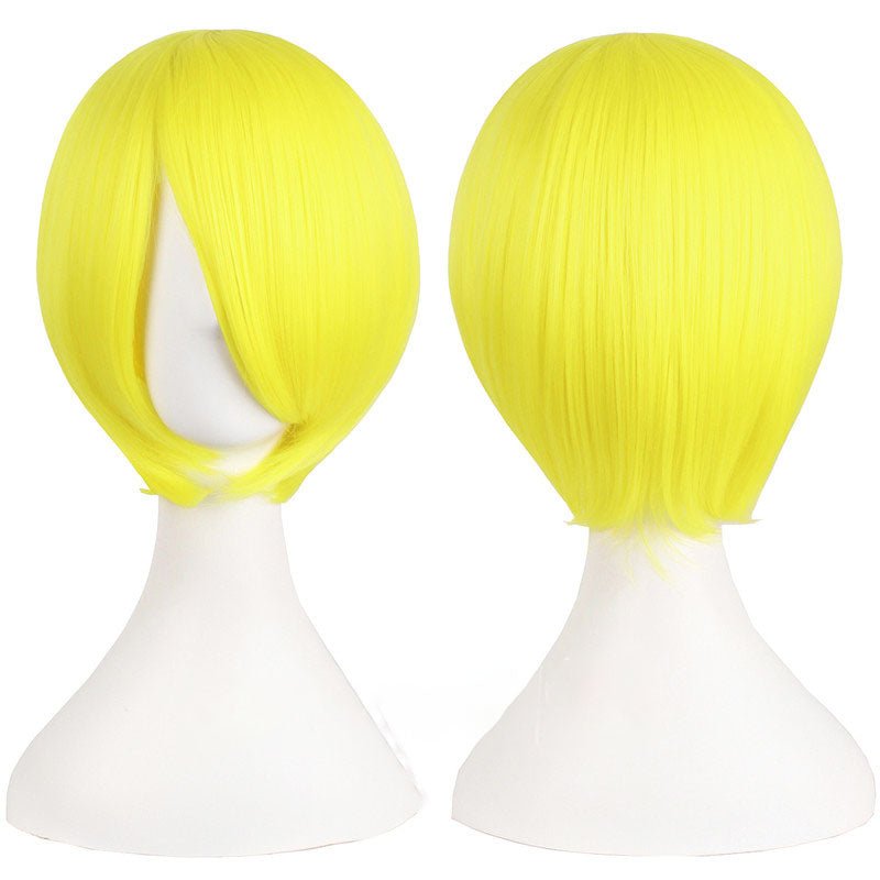 Multicolor Short Straight Anime Cosplay Wigs - H - lemailwigs