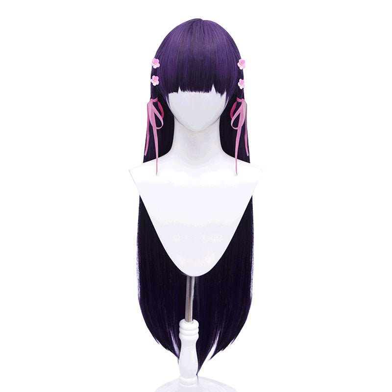 My Happy Marriage Saimori Miyo Dark Purple Cosplay Wig - lemailwigs