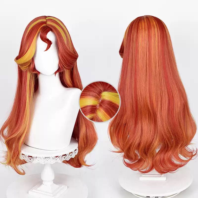 My Little Pony Sunset Shimmer Red mixed Yellow Cosplay Wig - lemailwigs