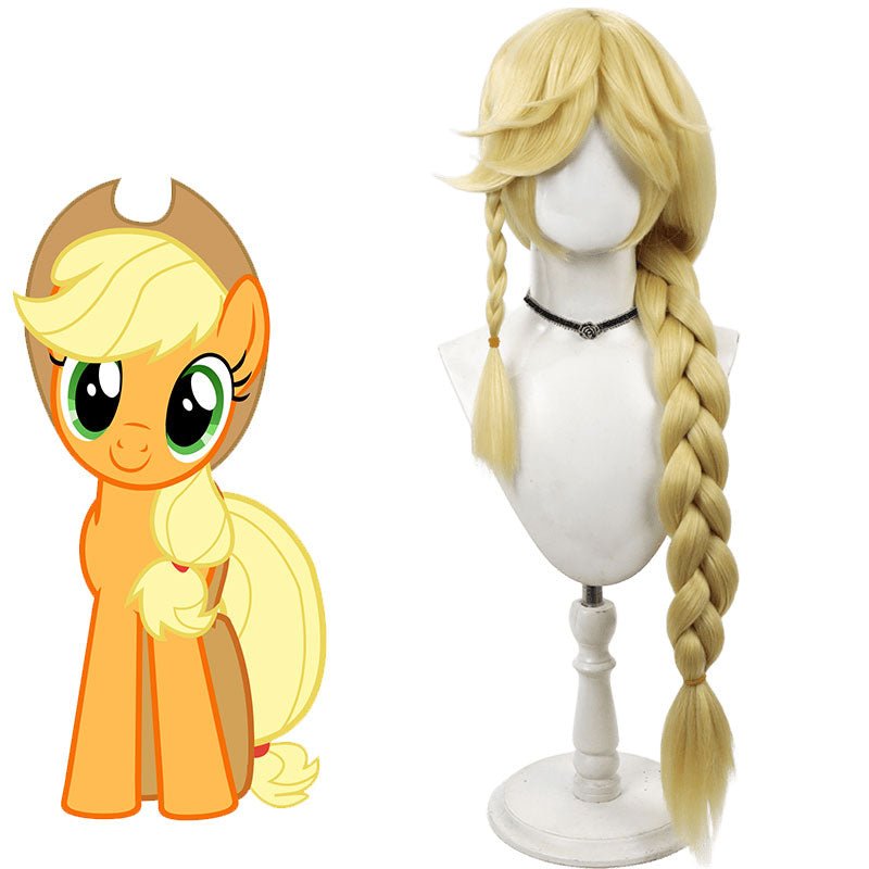 【NEW】My little pony Applejack Braid Yellow Cosplay Wigs - lemailwigs