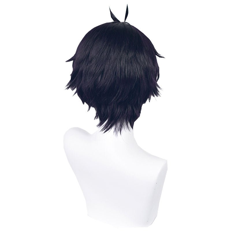 Nijisanji Vtuber Ren Zotto Black Mixed Purple Cosplay Wigs - lemailwigs