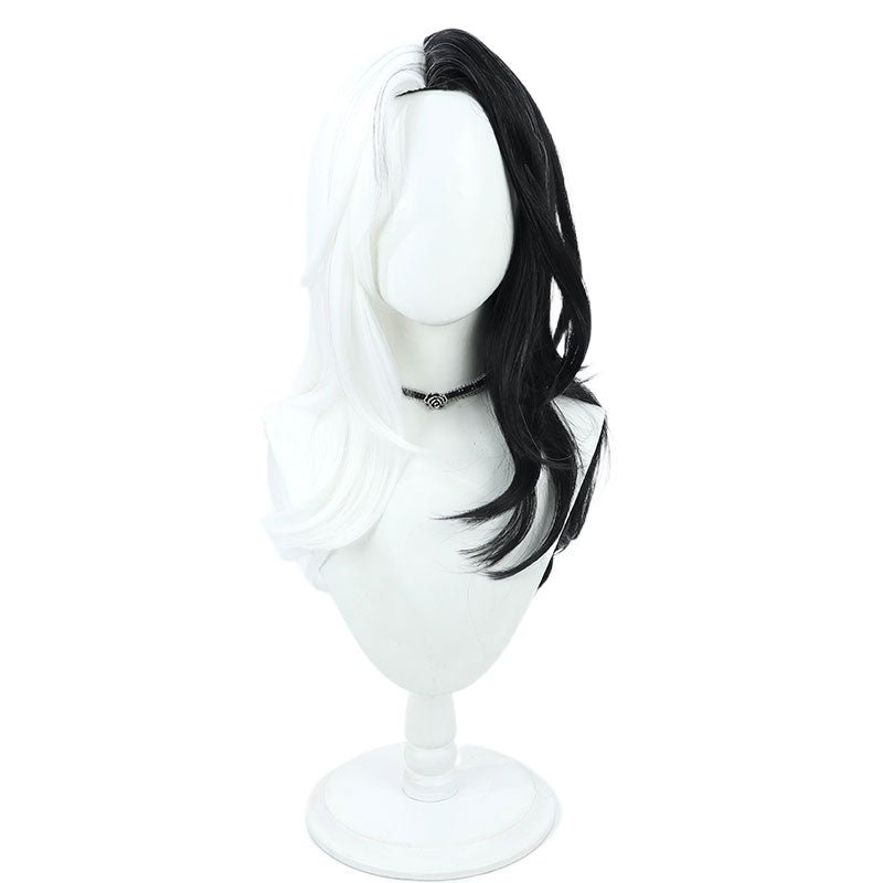 Nikke The Goddess of Victory Rosanna Black mixed White Cosplay Wig - lemailwigs