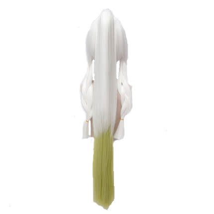 Onmyoji Shikigami White Wolf White Mixed Long Straight Synthetic Cospaly wigs - lemailwigs