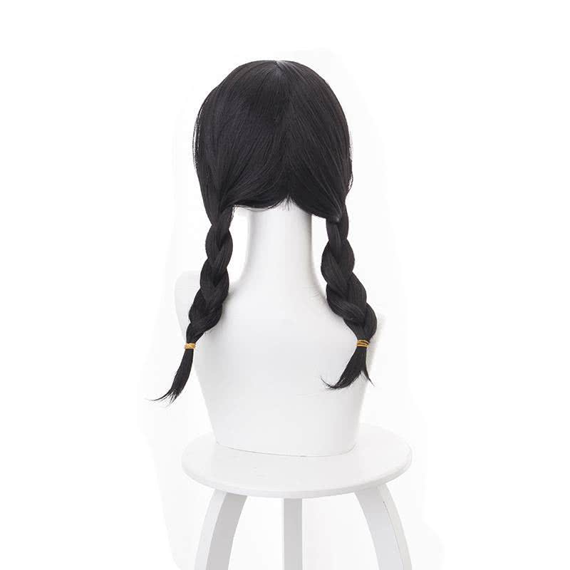 OW Academy D?Va Hana Song Long Black ponytail Cosplay Wigs - lemailwigs