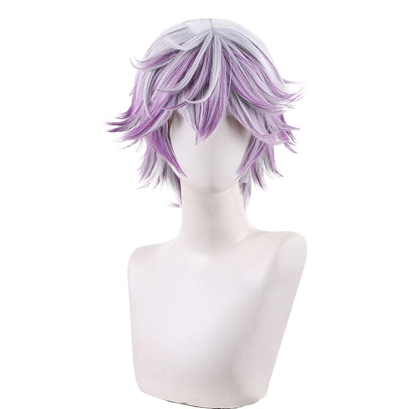 Paradox Live Yatonokami Nayuta Grey Mixed Purple Cosplay Wig - lemailwigs