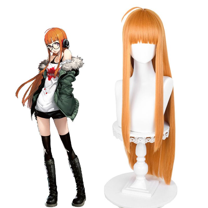 Persona 5 Futaba Sakura Orange Cosplay Wig - lemailwigs