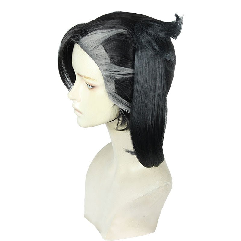 Pokemon Marnie Black Mixed Grey Cosplay Wig - lemailwigs
