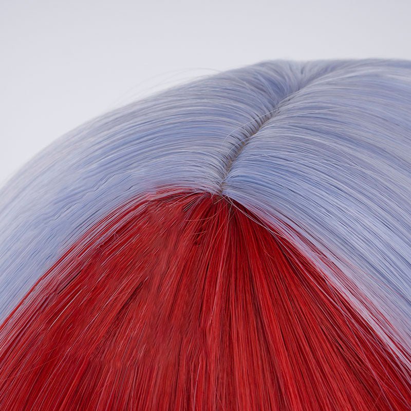 Pokemon Scarlet and Violet Penny Blue Mixed Red Cosplay Wig - lemailwigs