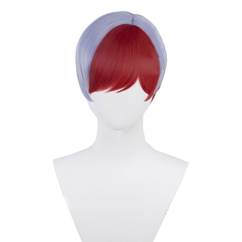 Pokemon Scarlet and Violet Penny Blue Mixed Red Cosplay Wig - lemailwigs