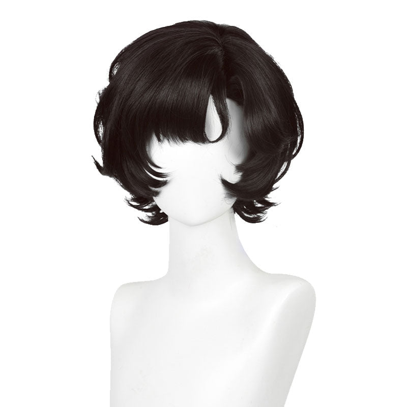 Reverse: 1999 Schneider Short Curly Black Cosplay Wig - lemailwigs