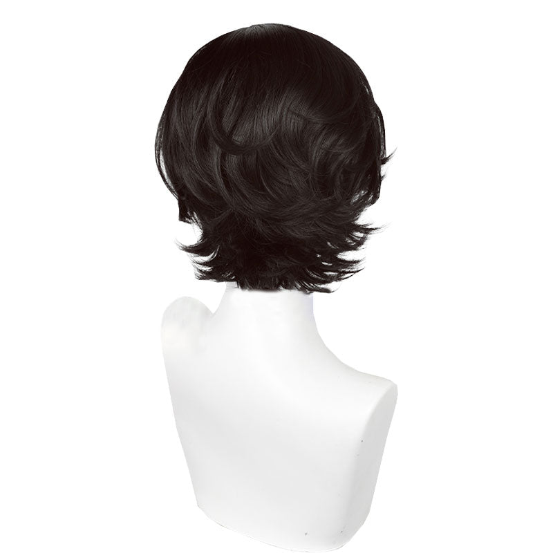 Reverse: 1999 Schneider Short Curly Black Cosplay Wig - lemailwigs