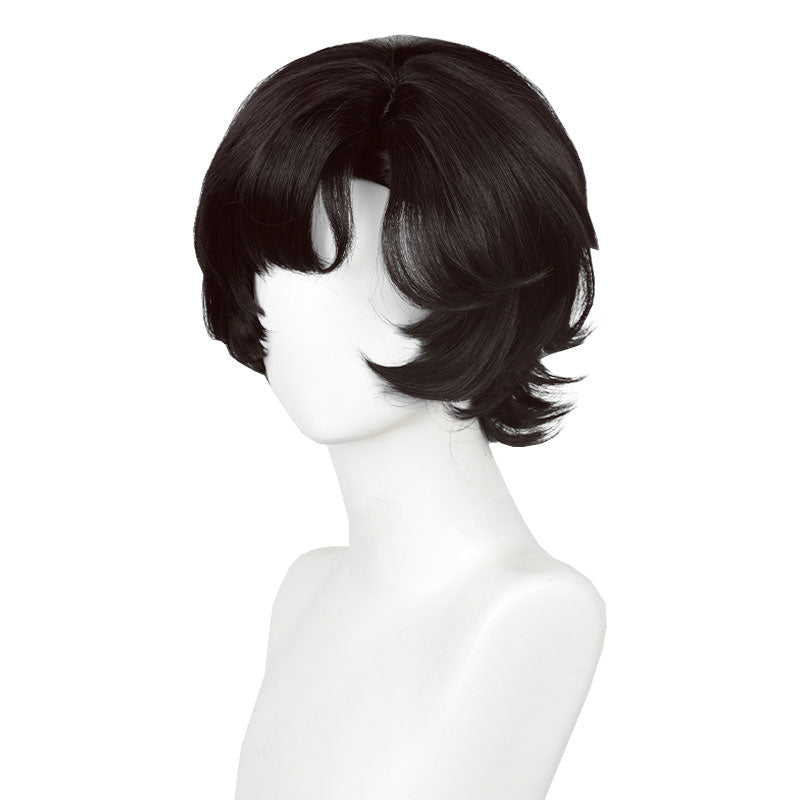 Reverse: 1999 Schneider Short Curly Black Cosplay Wig - lemailwigs