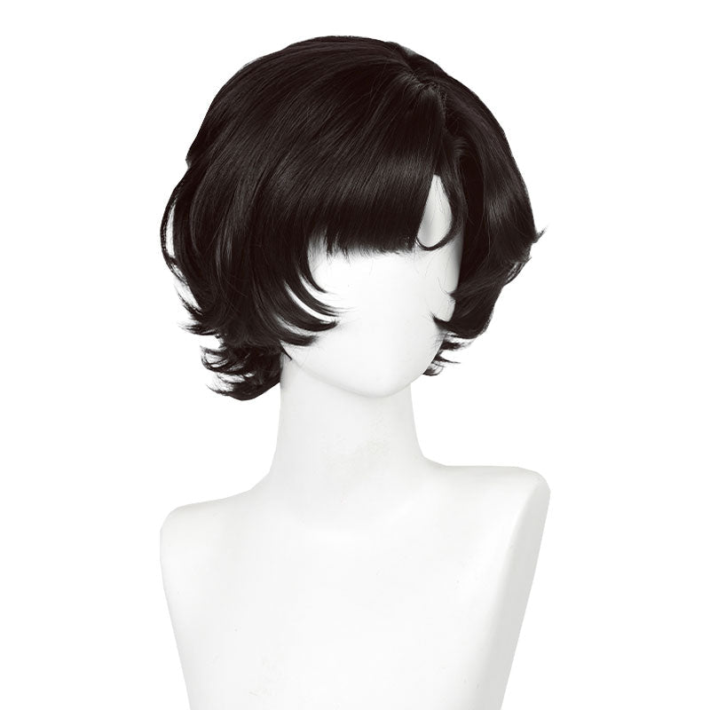 Reverse: 1999 Schneider Short Curly Black Cosplay Wig - lemailwigs