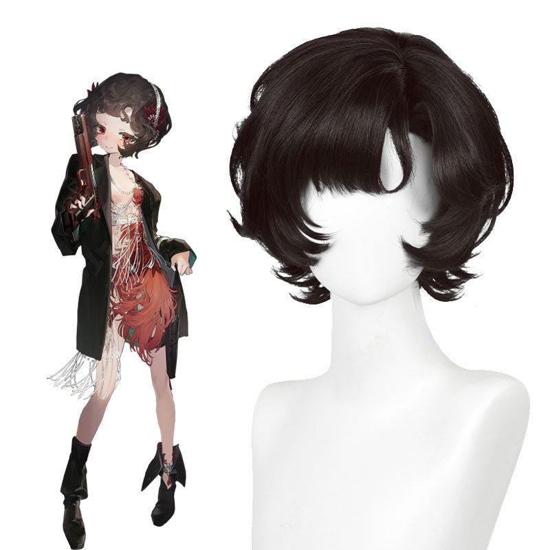 Reverse: 1999 Schneider Short Curly Black Cosplay Wig - lemailwigs
