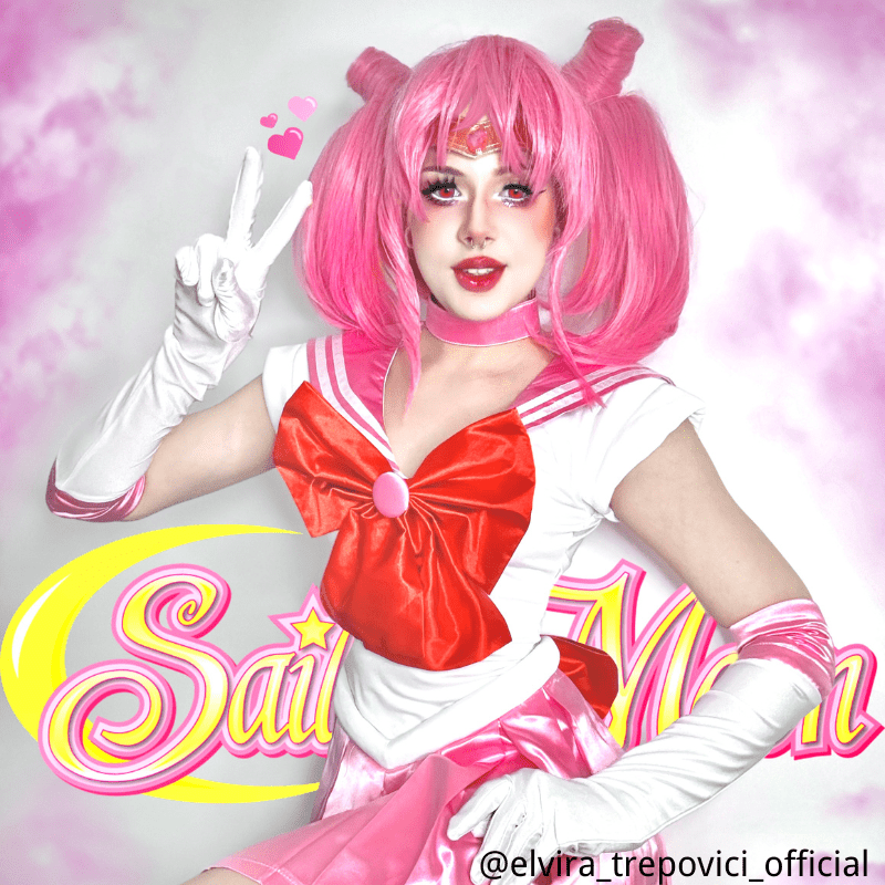 Sailor Moon Chibiusa Short Pink Cosplay Wig - lemailwigs