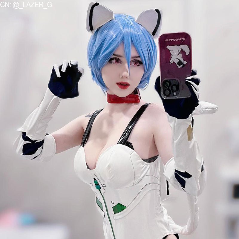 Short Light Blue Ayanami Rei Bob Cosplay Wigs - lemailwigs