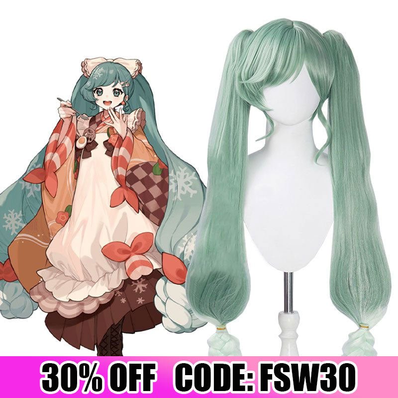 Snow Miku 2024 Gradient Green Cosplay Wig - lemailwigs