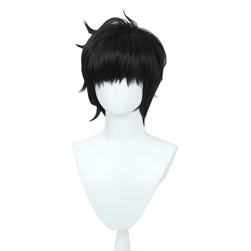 Solo Leveling Sung Jinwoo Short Black Cosplay Wig - lemailwigs