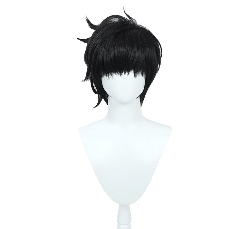 Solo Leveling Sung Jinwoo Short Black Cosplay Wig - lemailwigs
