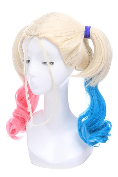 Suicide Squad Harley Quinn Dip Dye Wave Cosplay Wigs - lemailwigs