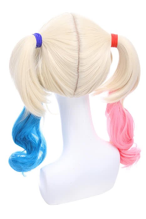 Suicide Squad Harley Quinn Dip Dye Wave Cosplay Wigs - lemailwigs