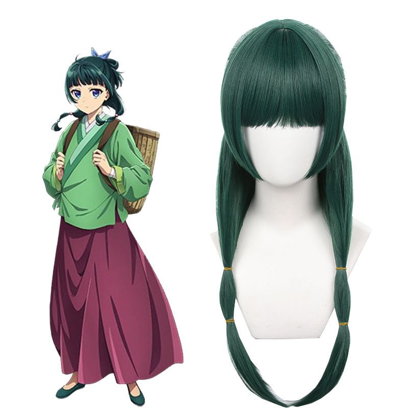 The Apothecary Diaries Maomao Dark Green Cosplay Wig And Costume Kit - lemailwigs