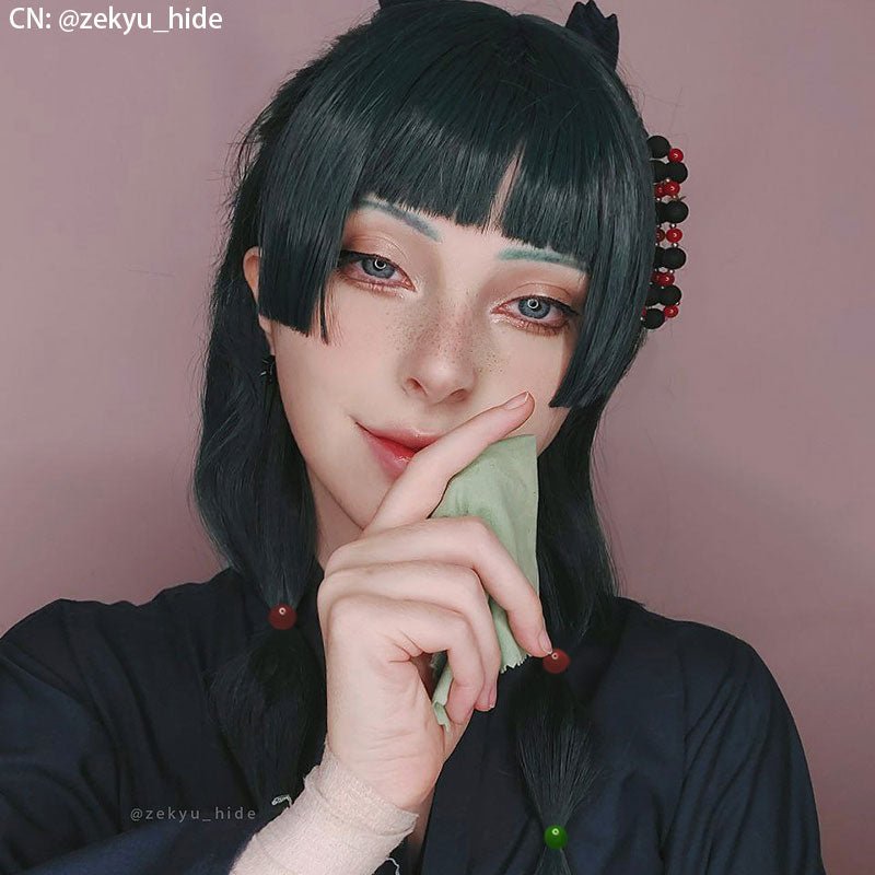 The Apothecary Diaries Maomao Dark Green Cosplay Wig And Costume Kit - lemailwigs