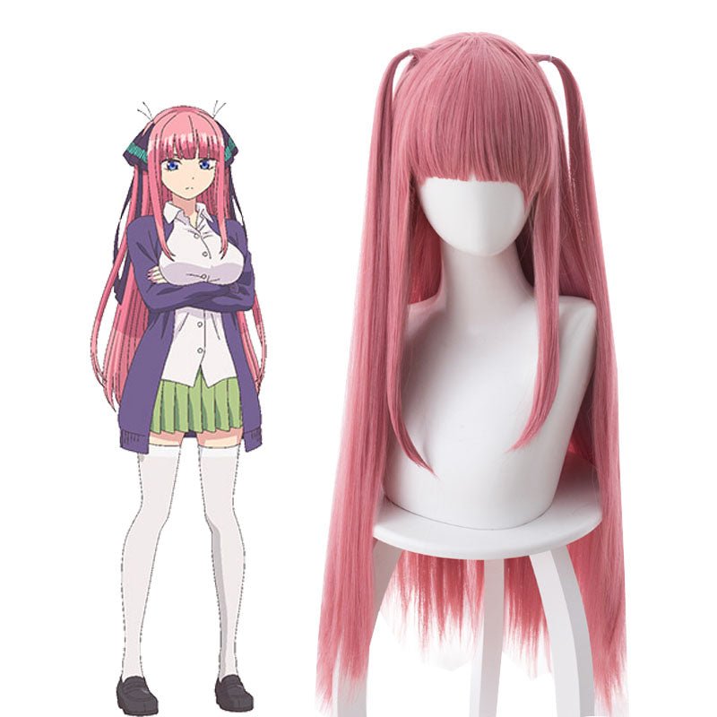 The Quintessential Quintuplets Nino Nakano Long Pink Cosplay Wig - lemailwigs