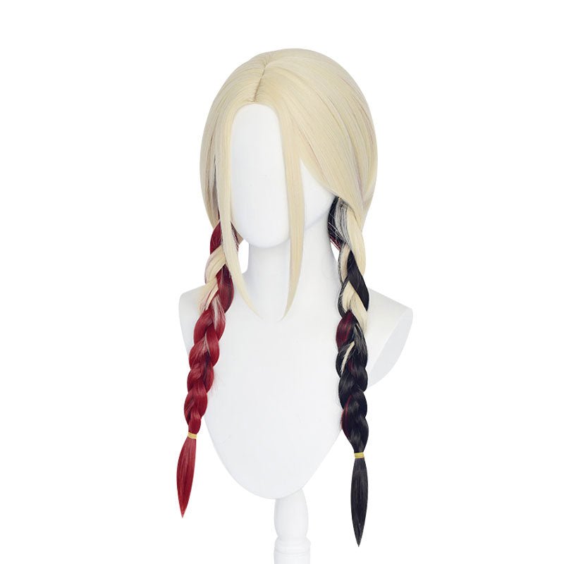 The Suicide Squad Harley Quinn Red Black Ponytail Cosplay Wig - lemailwigs