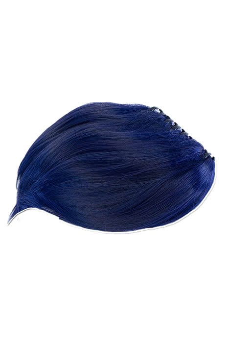 Touken Ranbu Yamato no kami Yasusada Dark Blue Purple Synthetic Hair Ponytail Medium Long Straight Cosplay Wigs - lemailwigs