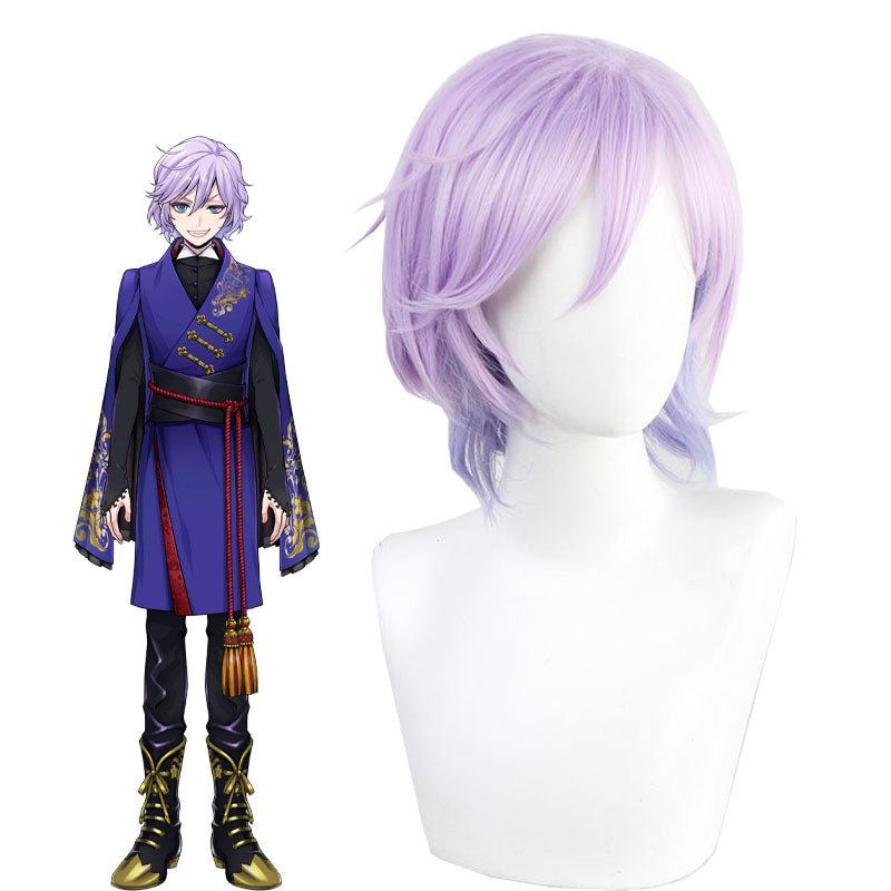 Twisted - Wonderland Epel Felmier Purple Mixed Blue Cosplay Wig - lemailwigs