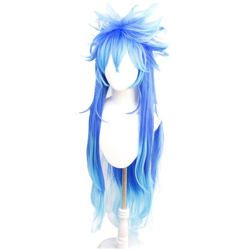 Twisted - Wonderland Mermaid Idia Long Blue Cosplay Wigs - lemailwigs