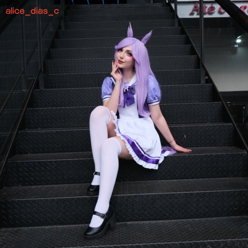 Umamusume: Pretty Derby Agnes Tachyon Tracen Academy Uniform Cosplay Costume Wig Full Set - lemailwigs
