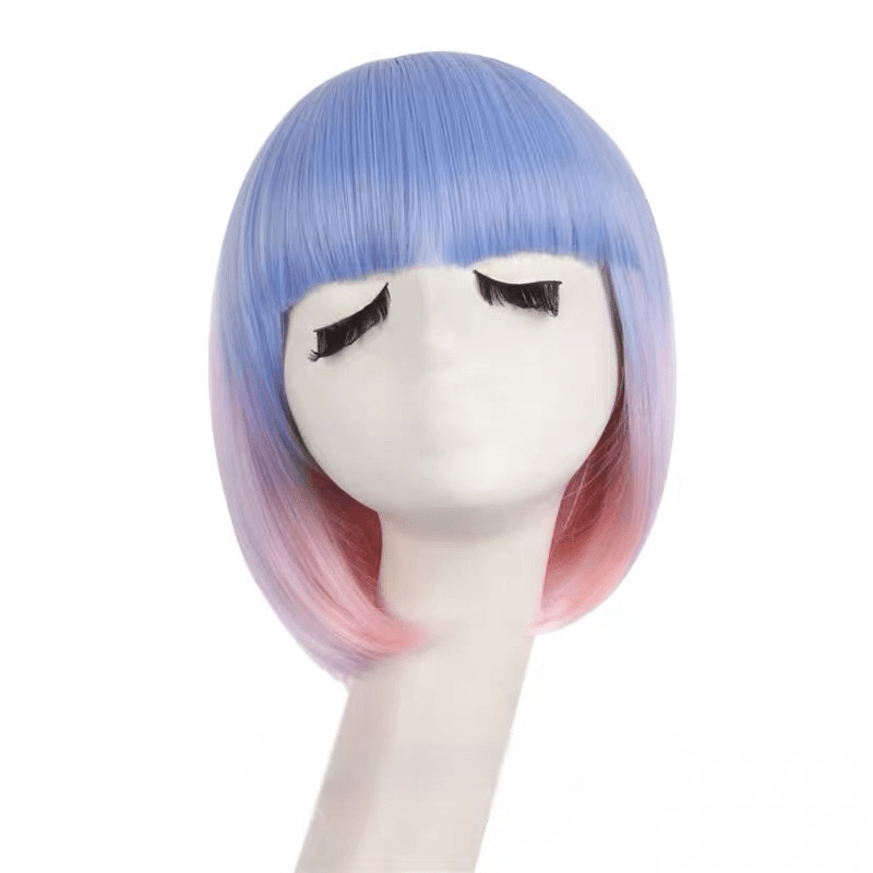 Universal Multicolor Short Straight Cosplay Wigs - J - lemailwigs
