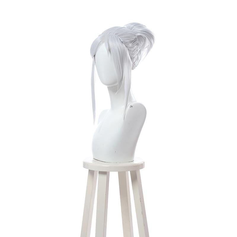 Valorant Jett Silver Grey Ponytail Cosplay Wigs - lemailwigs